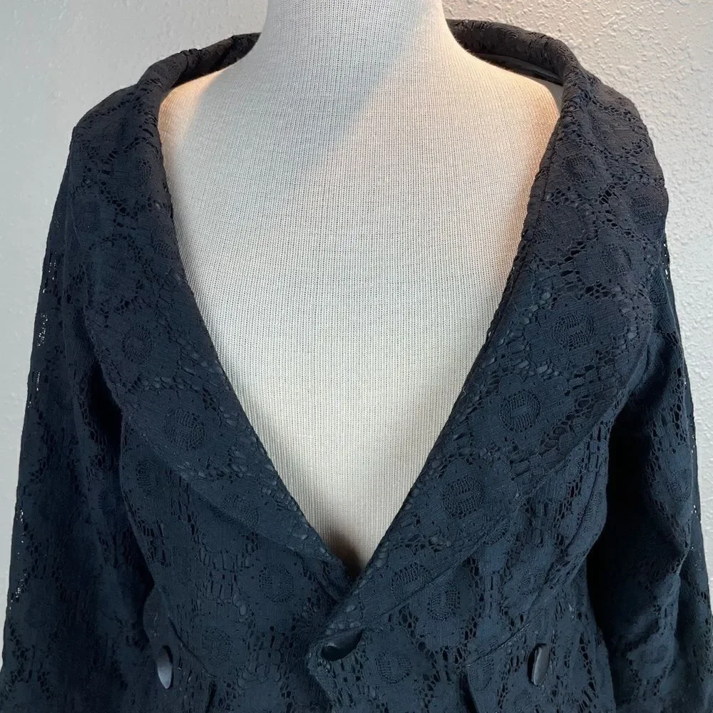 NWT Luciano Dante Black Cropped Dress Jacket L